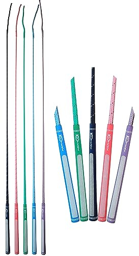 T TEKE 44 Twinkle Training Whips, Schooling Whip/Dressage Whip, Golf Handle, Reflex Shaft, and Integrated Popper