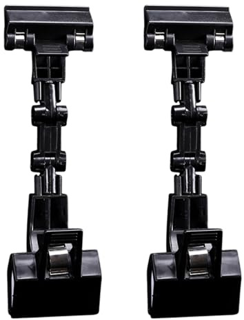 Adjustable Document Holder for Typing Flexible Documents Holder Foldable Paper Copy Holder Clip Rotatable Handy Artist Supplies Holder for Computer Monitor Canvas Clamp 2 Pack, Black