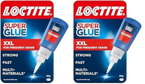 Loctite Super Glue 20g, All Purpose Liquid Adhesive for Repairs, Super Strong Clear Glue for Various Materials, Superglue for Precise Repairs, 1 x 20g (Pack of 2)