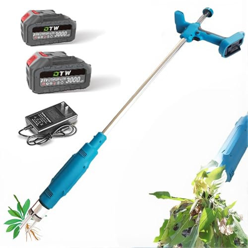 Remover Eléctrico De Malezas, Extractor De Malezas Inalámbrico De 3 Clavos Con 2 Baterías, Herramienta De Maleza De Diente De León, Herramientas De Jardinería De Pie Larga Para Jardín, Césped, Malezas