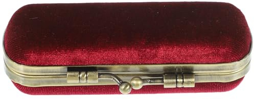 MALUGOGO Caja portátil para bálsamo labial, delicado soporte para pintalabios, franela retro y aleación de aluminio, no es fácil de romper, mantiene el contenido en su lugar, recuerdo de fiesta para