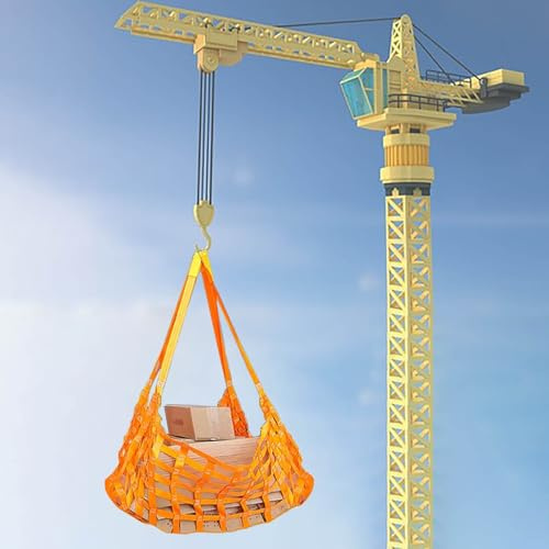 Lifting Basket for Cargo Net - Safety Lifting Net Straps, Flat Nylon Sling Hoisting Net, Heavy-Duty Design for Pickup Truck, SUV, Trailers, Load Capacity 500kg