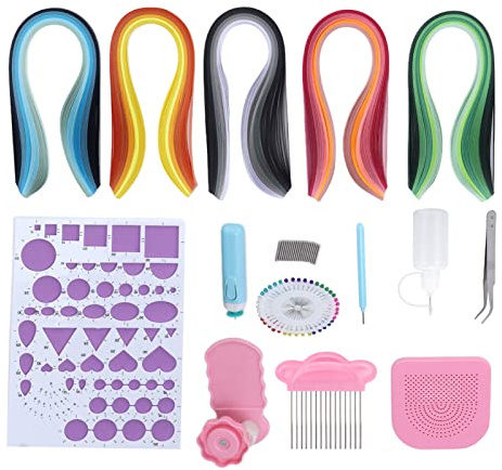Herramientas de quilling, juego perfecto de producción de bricolaje de alta dureza, juego de quilling de papel para principiantes