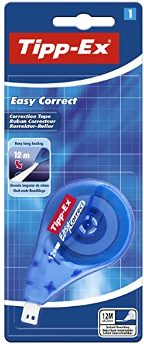 Tipp-Ex Easy Correct Ruban Correcteur - 12 m x 4,2 mm, Blister de 1