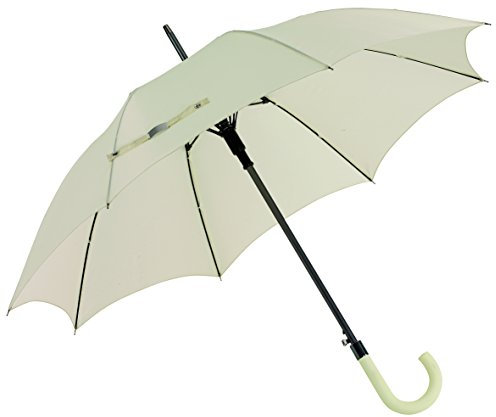 Preiswert&Gut Stockschirm Automatik Sturmfest, ein großer und stabiler Regenschirm für Damen und Herren, zuverlässiger Wetterschutz, Beige 103 cm