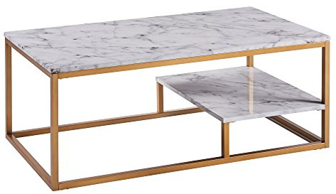 Teamson Home Table Basse Moderne Marmo Effet marbre pour Salon VNF-00036
