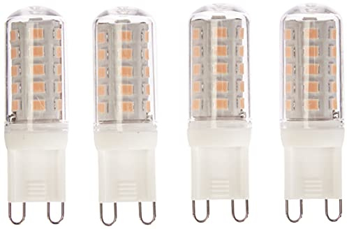 YUIIP Ampoules LED G9 5W Dimmer 2700K Blanc Chaud, Remplaçant Halogène 40W/50W, Culot G9 Standard, 360° Angle d'Éclairage, AC 220-240V, Idéales pour Plafonnier, Cuisine, Chambre, Salon, Pack de 4