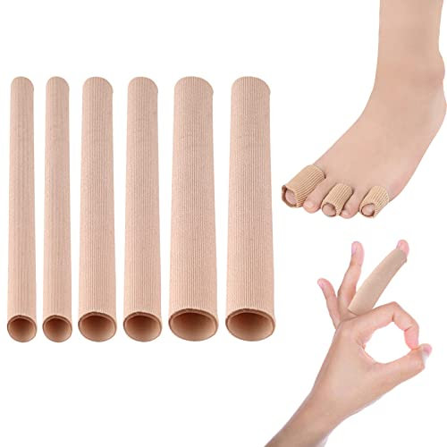 VEGCOO Pansement Cors Au Pied, 6 Pièces Silicone Découpable Pansement Ampoule Protege Protection Orteil, 15CM Pansement Orteil Pour Soins Pour Les Doigts De Pieds, Élastique Bandage Au Doigt(2S+2M+2L)
