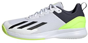Adidas Herren Courtflash Speed Tennis Shoes, Cloud White/Core Black/Lucid Lemon, 44 EU
