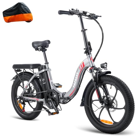 Fafrees 2025 F20 E Bike Bicicleta plegable de 20 pulgadas [oficial] para hombre y mujer Fatbike 16 Ah / 20 Ah, batería eléctrica 250 W, entrada baja, bicicleta de montaña Fat Ebike 140 kg, bicicleta
