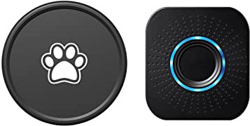 Bells Wireless Dog Doorbell Pet Supplies Dog Training Bell Long-distance Pager Paw Print Bell