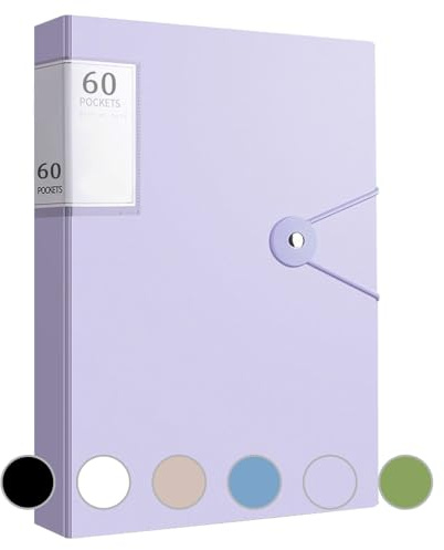 sukevitor Livres d'affichage A4, 60 pochettes double face, dossiers de présentation pour le stockage de documents