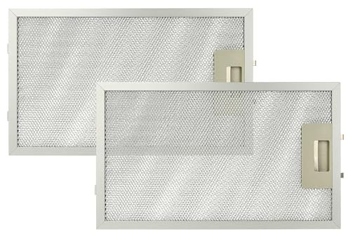 vhbw 2 x Metal Grease Filter Compatible with AEG DK9160-M, DK9160-AL, DK9190-AL, DK9160-W Cooker Hood - 32.5 x 19.6 x 0.85 cm, Metal