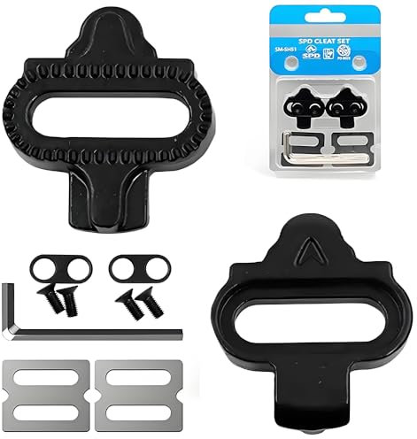 Roysmart Fahrrad Schuhplattenset, Bike Cleats, Bike Pedal Cleats für Herren & Damen, Pedalplatten Fahrradzubehör Set für Shimano, Fahrrad Cleat Set für Mountainbike & Indoor Cycling