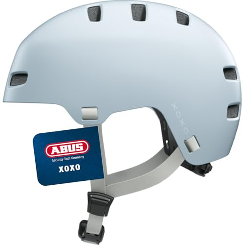 ABUS Casco da bicicletta XOXO – Casco da città in stile skater – Casco per skateboard, bicicletta, scooter – con imbottitura ottimizzata – per ragazzi e adulti – taglia S, blu