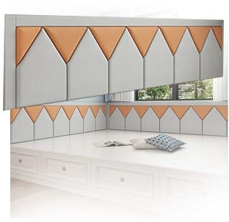 Cuscino Da Parete Autoadesivo, Spessore 3,5 Cm Decorazione Adesivi Murali Con Giunture, Pannelli Murali Imbottiti Tatami Stereo 50x50 Cm 3 Pezzi/6 Pezzi/8 Pezzi, For Camere Da Letto Parete TV Camera(G