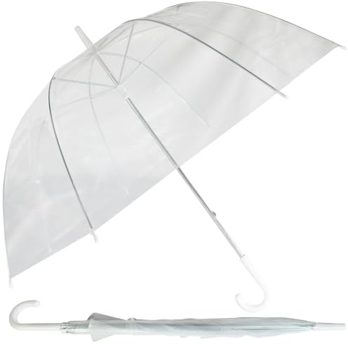 Armo® Clear Windproof Bubble Dome Umbrella Wedding 37.4 INCH Umbrella Brolly