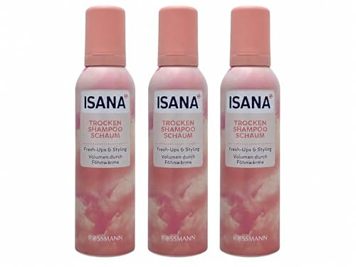 Shampoo a secco in schiuma (3 x 200 ml) – freschezza e styling – Volume Boost grazie al calore asciugacapelli – Pulizia senza acqua – Vegano e senza microplastica