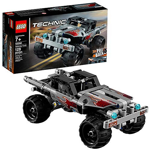 LEGO 42090 Technic Getaway Truck with Pull-Back Motor, Monster Truck Model, Building Set for 7+ Years Old Boys and Girls