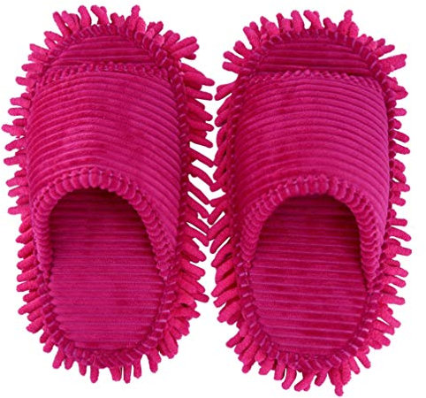 Mop Schuhe Waschbar Staubtuch Bodenwischer Hausschuhe Putzschuhe Bodenreiniger Schuhabdeckung für Boden Schmutz Haare Reinigung 1 Paar