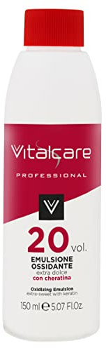 Vitalcare Oxidierende Emulsion, 20 Volumen, extra sanftes Haaroxidans mit Keratin, Color Revive, kompatibel mit Coloring Cremes, 150 ml