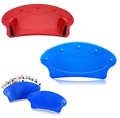2 Stücke Spielkartenhalter ,SpielkartenstäNder Kartenhalter ,Kunststoff Kartenhalter,Gelten Kinder Behinderte Erwachsene Senioren,Kinder Brettspielkartenhalter / für Faulpelz