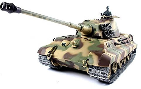 Haya® RC Tank 1/16 German King Tiger Pro Edition (Metal Tracks + Steel Metal Gearbox) Toy Tank 2.4Ghz RC Cars Gift Boy Model Remote Control Officially Licensed by Heng Long