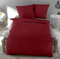 Dormisette Mako-Satin Bettwäsche Made in Germany 135x200 80x80 Reißverschluss (Uni einfarbig Rot) ***