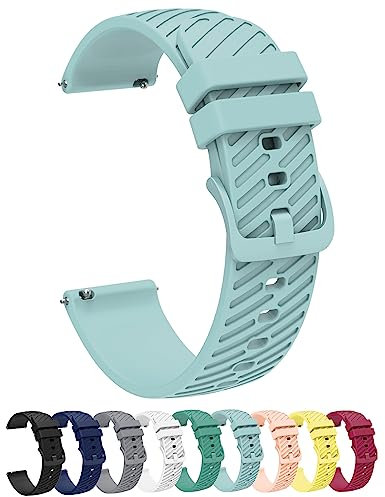 Silikon Uhrenarmbänder,Uhrenarmbänder mit Schnellverschluss, 18mm 20mm 22mm (18mm, Juwelengrün)