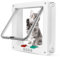 Chatiere pour Chat, 19 x 20 x 5,5 cm, Porte intérieure, Porte pour Chat avec Serrure à 4 Voies pour Chats et Petits Chiens, Facile à Installer pour Mur, Porte en Bois, Porte intérieure Upvc, Murs en