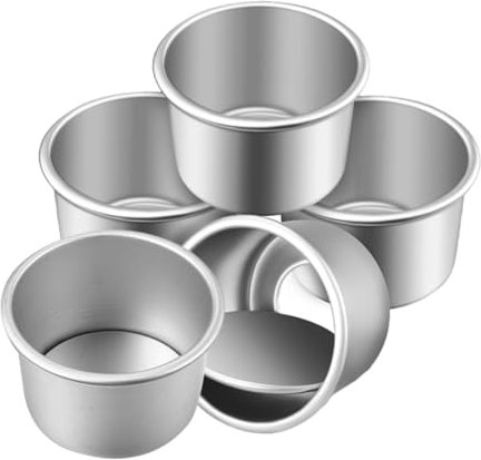 Ciieeo 5pezzi Tortiera in Metallo Antiaderente Fondo Rimovibile Stampi Per Torte Rotonde in Lega Di Alluminio Teglia Per Torte Facile Da Pulire