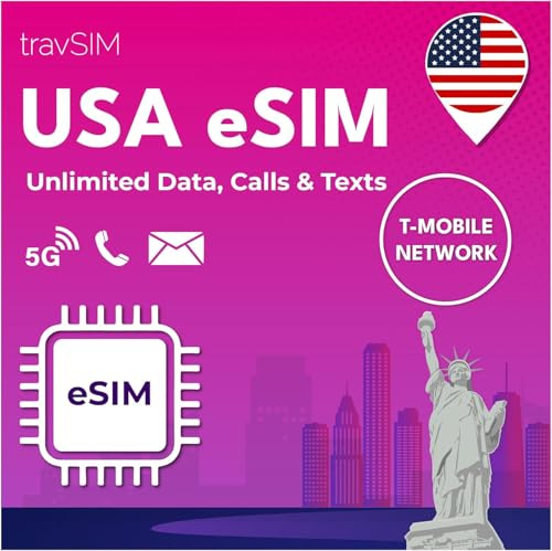 T-mobilnät esim | Obegränsade data, samtal och texter i Amerika | Kompatibla iOS- och Android-enheter | eSIM-kort 07 dagar