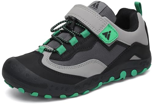 Mishansha Niños Zapatillas de Senderismo Transpirable Antideslizante Zapatos para Correr Unisex Calzado Deportivo Exterior, Tinta Negro 36 EU