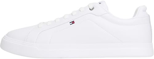 Tommy Hilfiger Icon Court Light ESS Fm0fm05678, Bajo Top Hombre, White, 43 EU, Color Blanco., 43 EU