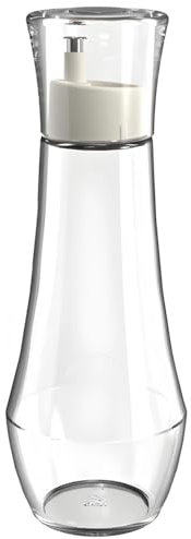 Bouteille de bain de bouche en verre transparent de 250 ml avec pompe et couvercle, carafe à décanter rechargeable, facile à utiliser