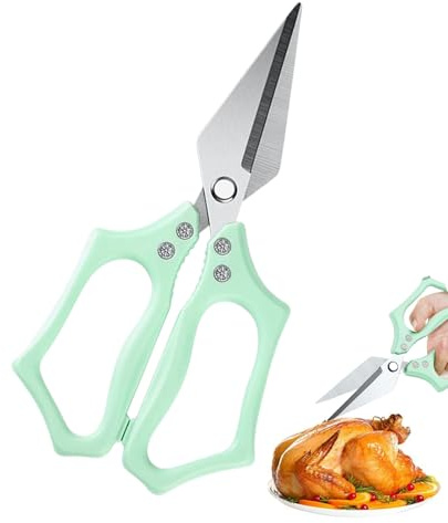 Tijeras De Cocina Robustas - Tijeras De Acero Inoxidable Multiusos Para Carne Y Aves,Utensilio De Cocina Multiusos Para Cortar,Para Cortar Huesos De Pollo Pescado Y Mariscos