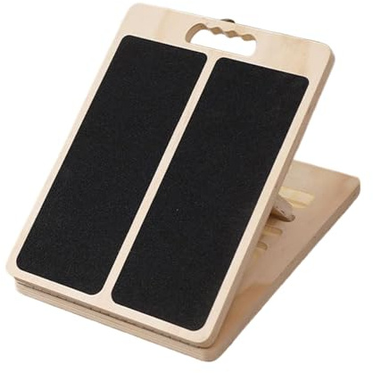 Tabla para estirar las pantorrillas - Tablas inclinadas plegables de madera - Placa ajustable para estiramiento de fascia, para entrenamiento, ejercicio, fitness, pilates, yoga, calistenia, equilibrio
