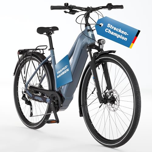 Fischer Bicicleta eléctrica Bike Trekking VIATOR 6.8i Ultimate para Mujeres y Hombres, Altura del Cuadro 50, Motor Central 90 NM, batería de 36 V