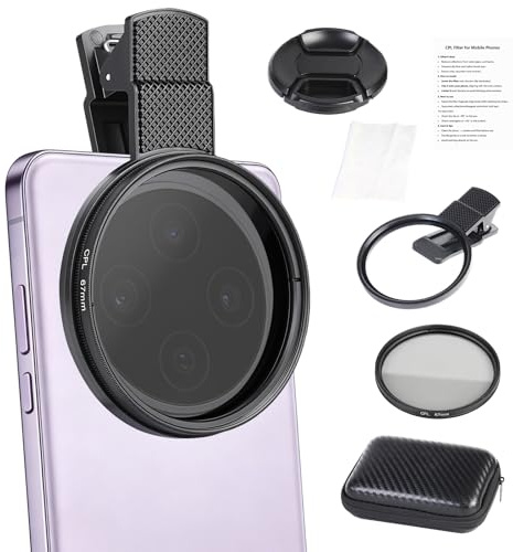 67mm CPL Filter for Phone/DSLR, HD Circular Polarizer Polarizing Filter, Lens Attachment for iPhone 17 16 15 14 13 12 Samsung Galaxy Pixel and Other Phones/Camera, Eliminate Reflections