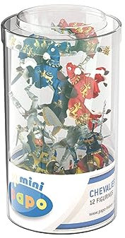 Papo - MINI KNIGHTS (Tube, 12 pièces) - Figurines réalistes - 3 ans - Figurines Papo - Peintes à la main - Transportables et détaillées - Jouets pour enfants - Idée cadeau