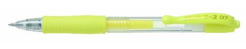 Pilot G207 Retractable Gel Rollerball 0.7 mm Tip (Single Pen) - Pastel Yellow