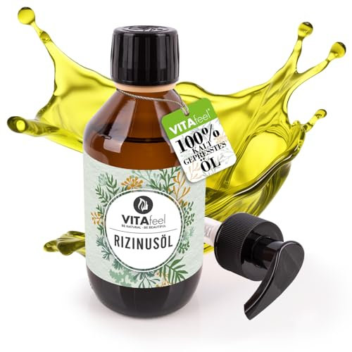 MeaVita huile de ricin - 100% pure huile pressée à froid, qualité supérieure, 1 paquet (1 x 250 ml)