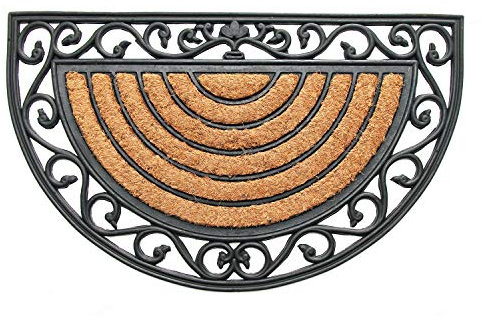 Coco&Coir Door Mat | Non-Slip | Thick Coir | Premium Quality | Rubber Backed | Eco-Friendly | Indoor | Outdoor | Heavy Duty | Entrance Door Mat | 45 x 75 cm (The Peasant Arc)