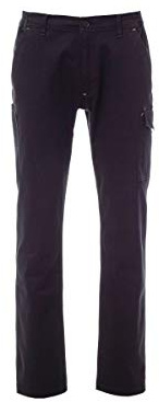 Payper POWER STRETCH Pantalone unisex uomo donna misto cotone tessuto elasticizzato tasche laterali posteriori Blu Navy (M)