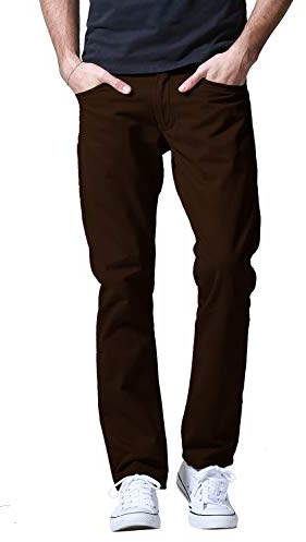 Match Men's Classic Straight Leg Chinos Pants #8139(Coffee,XL/34)