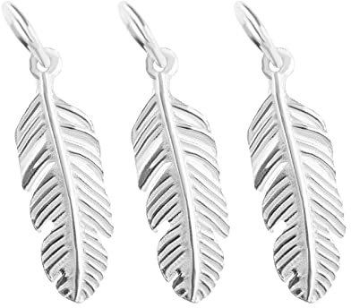 Be In Your Mind 3 Pezzi Pendenti Con Piume Pendenti Gioielli Artigianali Fai Da Te Decorazioni Ornamenti Per Bracciale Collana Portachiavi Accessori Artigianali Argento 925