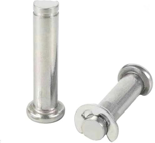 1-5 pezzi M3M4M5M6M8M10 Perno in acciaio inossidabile 304 Perno con intaglio a testa piatta Perni per anelli elastici Posizionamento Perno cilindrico con rondella per anello elastico-M6x25mm 5 set