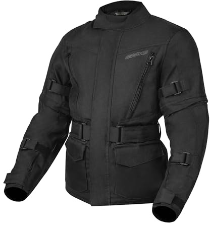 OZONE MOTO Sahara Junior Chaqueta de Moto Niños | Textil | Protectores de Codos y Hombros Nivel 1 | Forro Térmico Impermeable Extraíble | Mangas Extendidas | 3 Canales de Ventilación