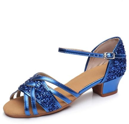 Tanzschuhe Kinder Mädchen Latein, Mädchen Salsa Glitzer Tanzschuhe Latein Tango Ballsaal Schuhe mit Weiche Sohlen Abendschuhe Prinzessin Schuhe Sommer Kleid Schuhe Party Schuhe Einzelne Schuhe