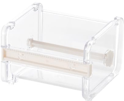 Transparent Visible Washi Packaging Tape Dispenser Cutter Roll Tape Holder Organizer Desktop Office Tape Holder DIY Sticker Roll Tape Cutter Holder Storage Tape Cutting Office and School Supplies